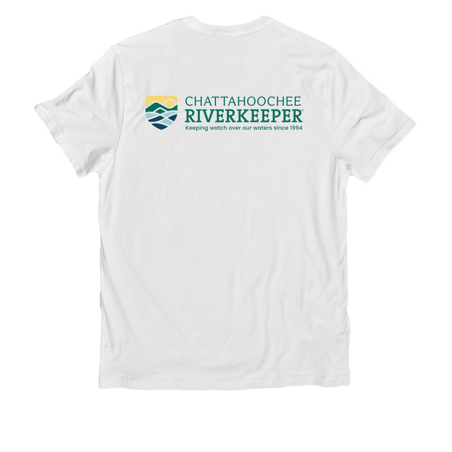 Out on the Hooch, a Bright White Allmade Organic Cotton Unisex Tee (back-view)