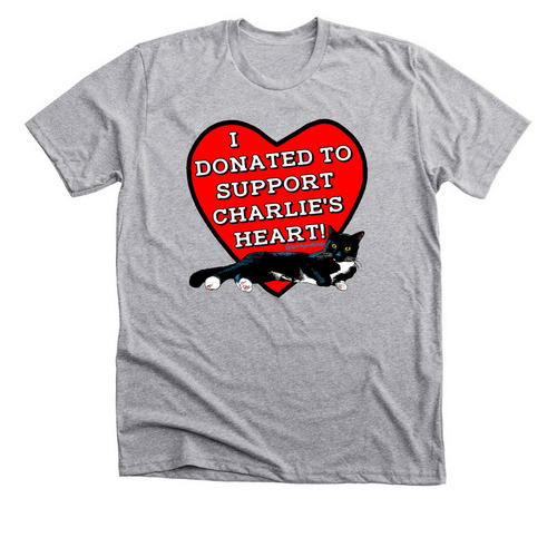 Support Charlie's Heart!, a Athletic Heather Premium Unisex Tee