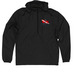 Needle stick WB, a Black Quarter-Zip Windbreaker