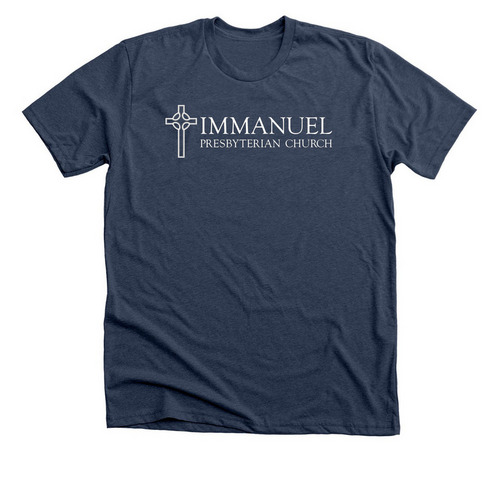 IPC Logo, a Heather Navy Premium Unisex Tee