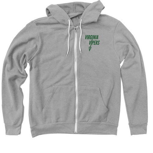 Snake Charmer (Green), a Athletic Heather Zip Up Hoodie