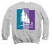 With Survivors, Always, a Sport Grey Crewneck Sweatshirt (back-view)