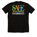 SAFE Gibbon Watercolor, a Solid Black Blend Premium Unisex Tee (back-view)