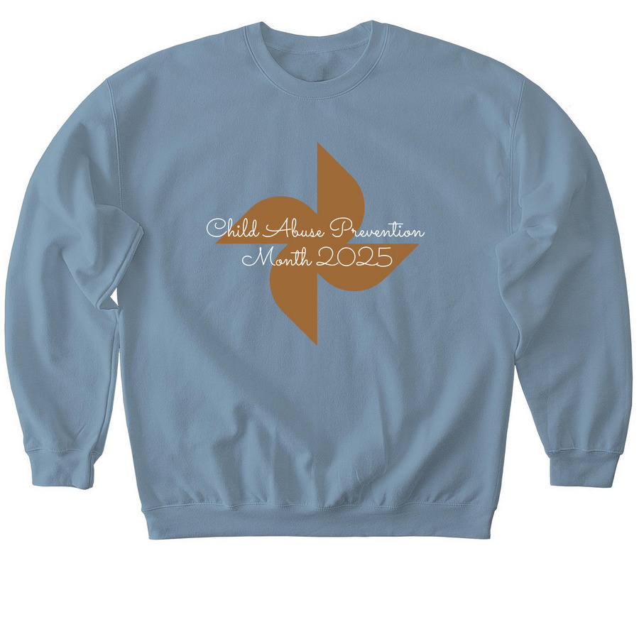 Child Abuse Prevention - 2025, a Stone Blue Softstyle Crewneck Sweatshirt