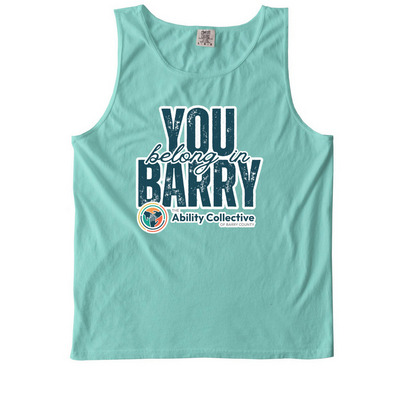 You Belong in Barry, a Chalky Mint Comfort Colors Tank Top