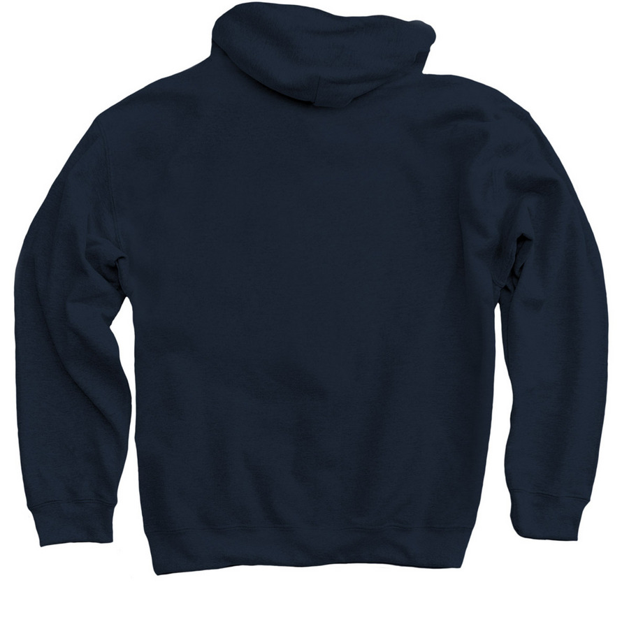 TZEMS Hooded Sweatshirt, a Navy Pullover Hoodie (back-view)