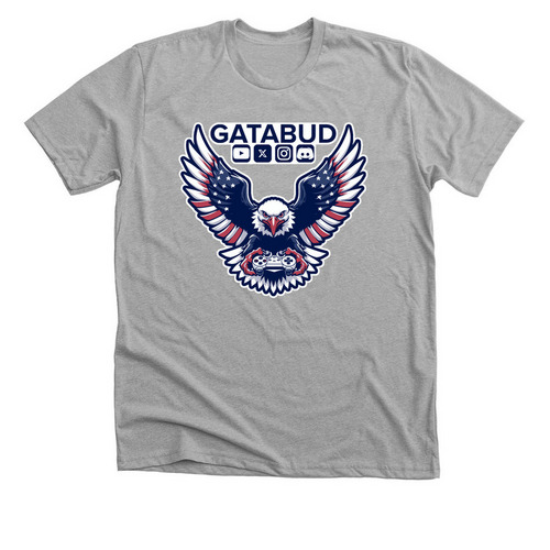 Gatabud Logo Tee, a Athletic Heather Premium Unisex Tee