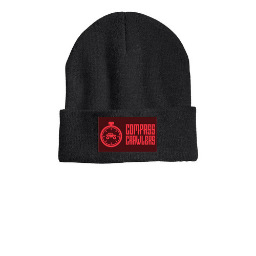 Crawlers Knit Hats, a Heather Charcoal Printed Cuffed Beanie