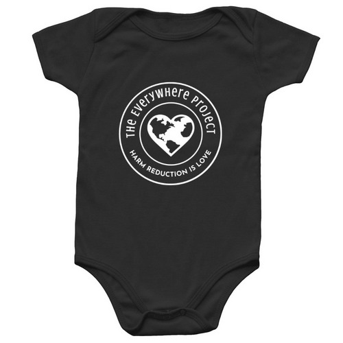 Harm Reduction Baby, a Black Infant Onesie