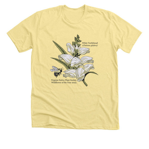 White Turtlehead - Dark Font, a Heather Yellow Gold Premium Unisex Tee