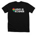 LOVE IS KOSHER, a Solid Black Blend Premium Unisex Tee