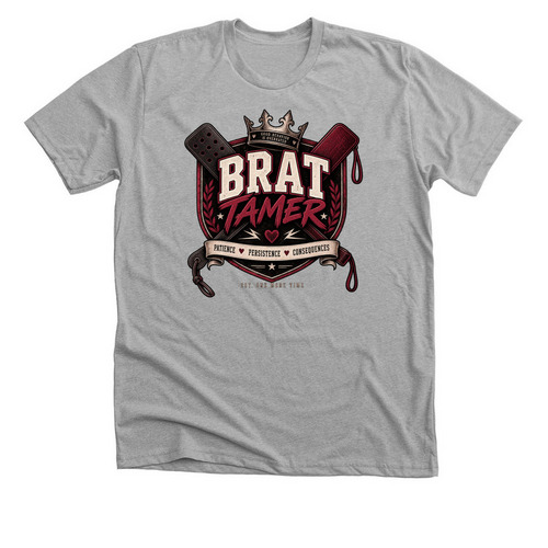 Brat Tamer: Persistence ? Consequences, a Athletic Heather Premium Unisex Tee