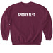 SPOOKY SL*T, a Maroon Softstyle Crewneck Sweatshirt