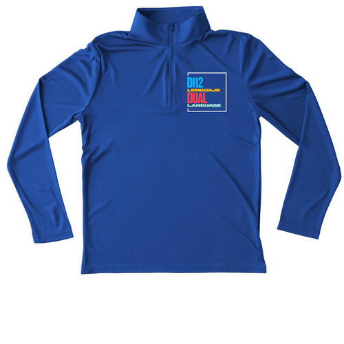 D112 LenguajeDual Language Performance Active, a True Royal Youth Performance Quarter Zip Pullover