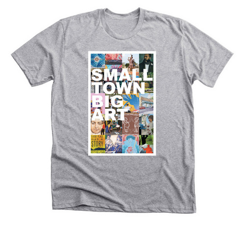 SMALL TOWN * BIG ART, a Athletic Heather Premium Unisex Tee