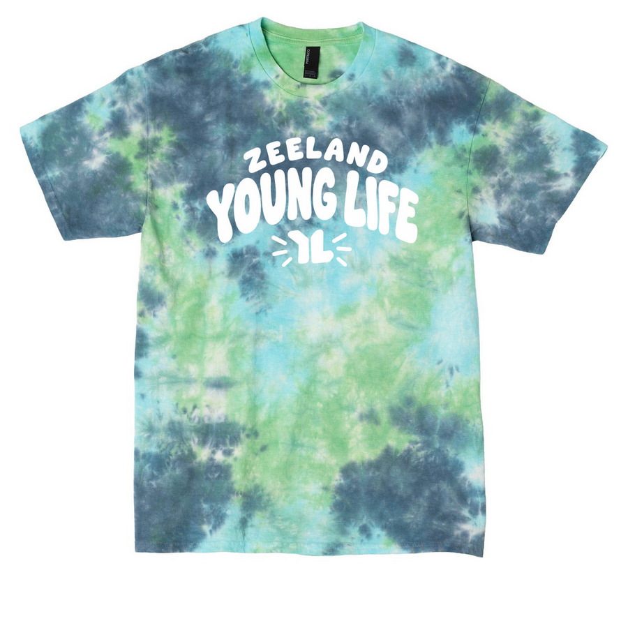 Zeeland Young Life, a Planet Earth Colorburst Crystal Tie Dye Tee