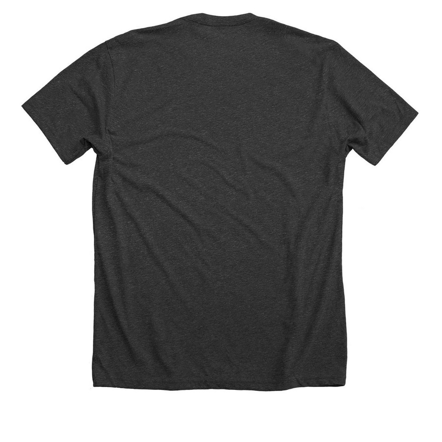 Love Your Neighbor, not Storm the Capitol, a Dark Grey Heather Premium Unisex Tee (back-view)