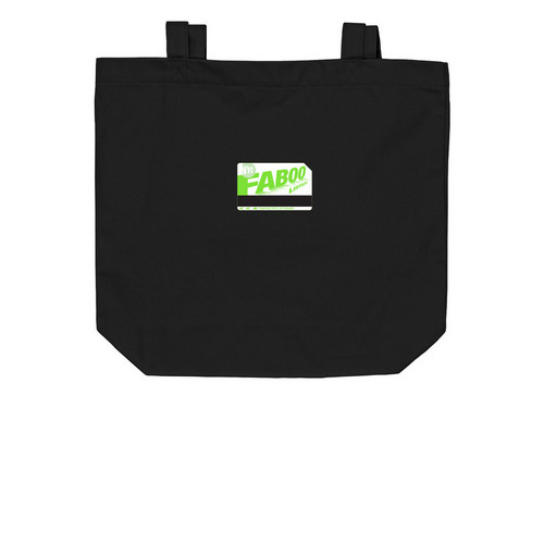 Faboo Student Metrocard Swag Bag (NEW!), a Black Organic Cotton Tote Bag