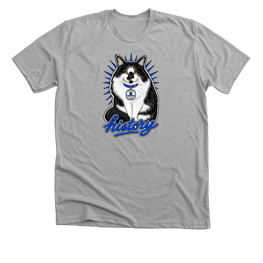 History the Ophir Cat, a Athletic Heather Premium Unisex Tee
