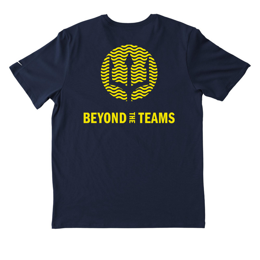 BTT Active line, a College Navy Nike Dri-FIT Jersey Blend Performance Tee (back-view)