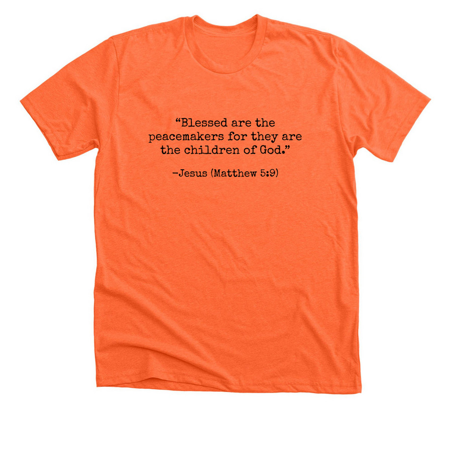 Blessed Are, a Heather Orange Premium Unisex Tee