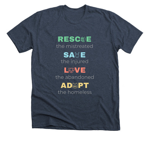 Rescue, a Heather Midnight Navy Premium Unisex Tee