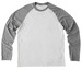 Old-Growth Redwoods, a Aluminum Grey/ Bright White Allmade Eco Triblend Colorblock Raglan Long Sleeve Tee