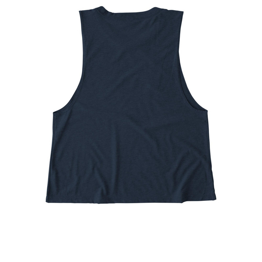Get Bent, a Rebel Blue Allmade Eco Triblend Women?s Muscle Tank (back-view)