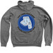 WE CARE FOR RARE, a Deep Heather Zip Up Hoodie (back-view)