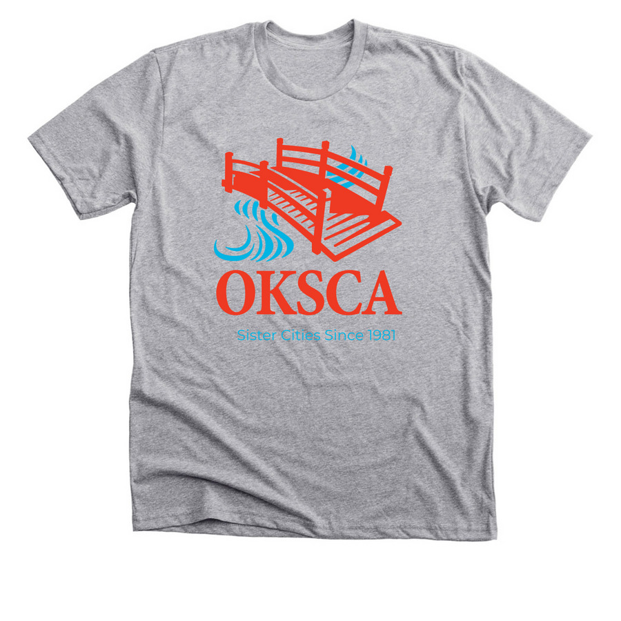 Olympia Kato Sister City Association, a Athletic Heather Premium Unisex Tee