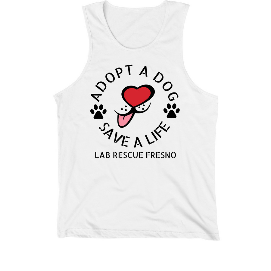 Adopt a Dog Tanks, a White Premium Cotton Tank