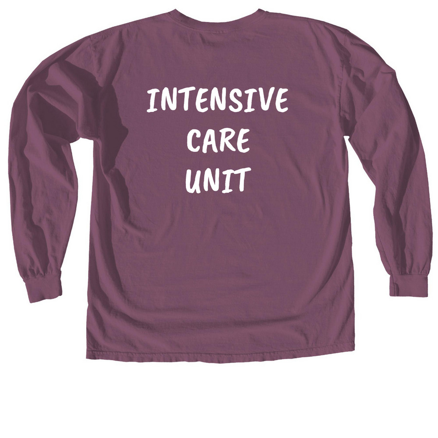 ICU Social Council, a Berry Comfort Colors Long Sleeve Tee (back-view)