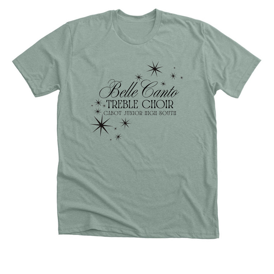 Belle Canto Stars Collection, a Heather Sage Premium Unisex Tee