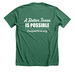 hot people vote locally, a Heather Grass Green Premium Unisex Tee (back-view)