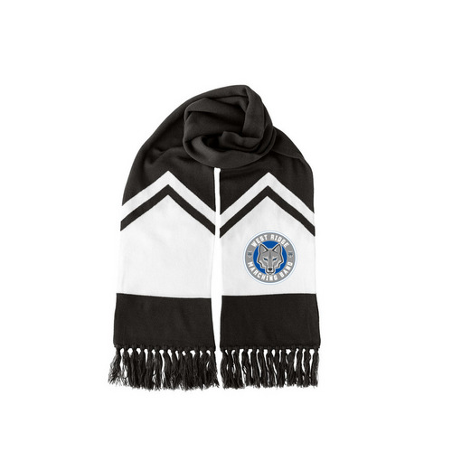 Game Day Scarf, a Black/ White Two-Tone Gameday Scarf