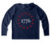 America 250 - Sunshirt, a True Navy UV Performance Long Sleeve Hoodie (back-view)
