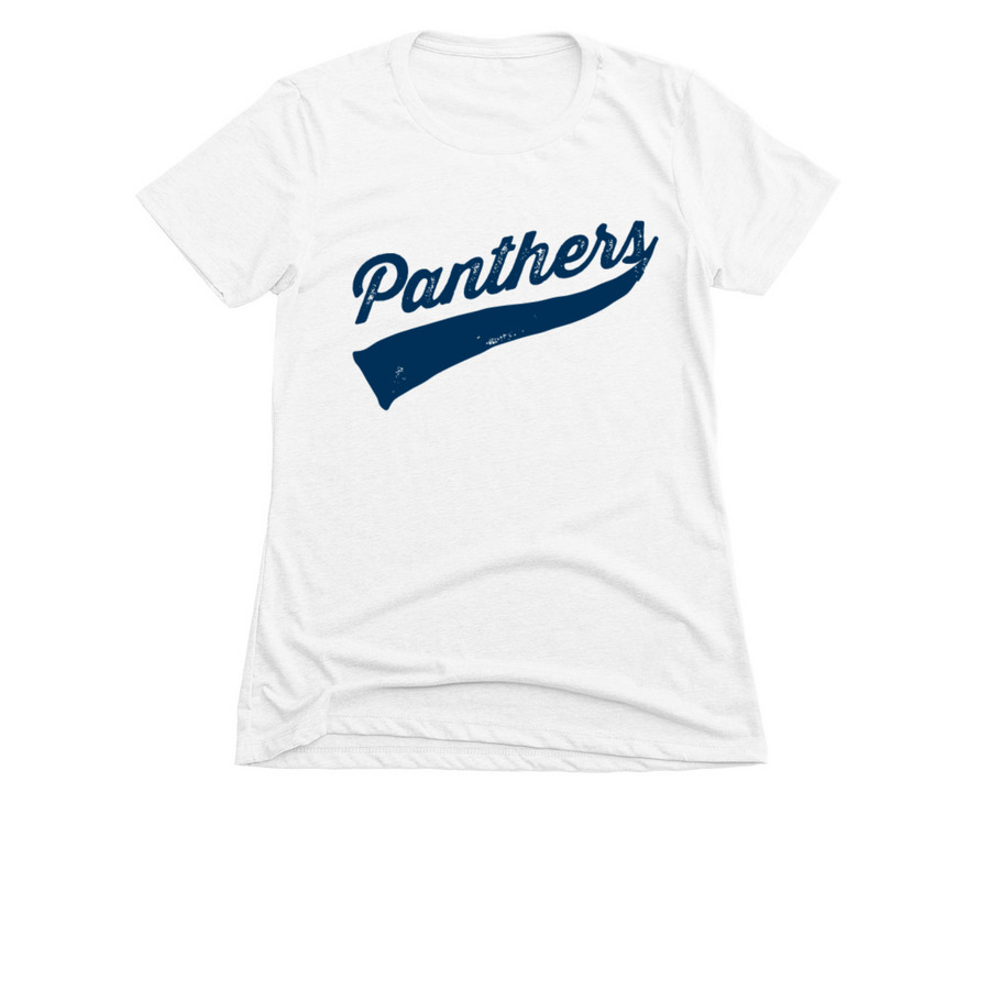 Retro Panthers, a White Women's Slim Fit Tee