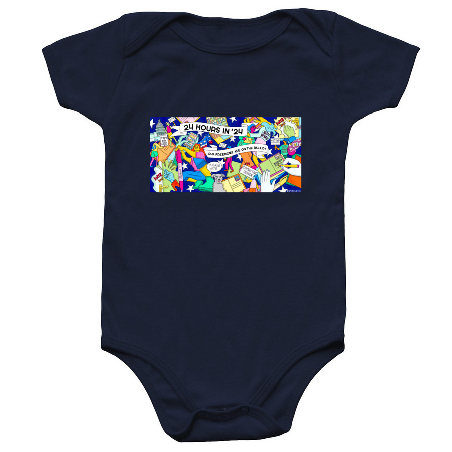 24 in '24 Infant Onesie, a Navy Infant Onesie