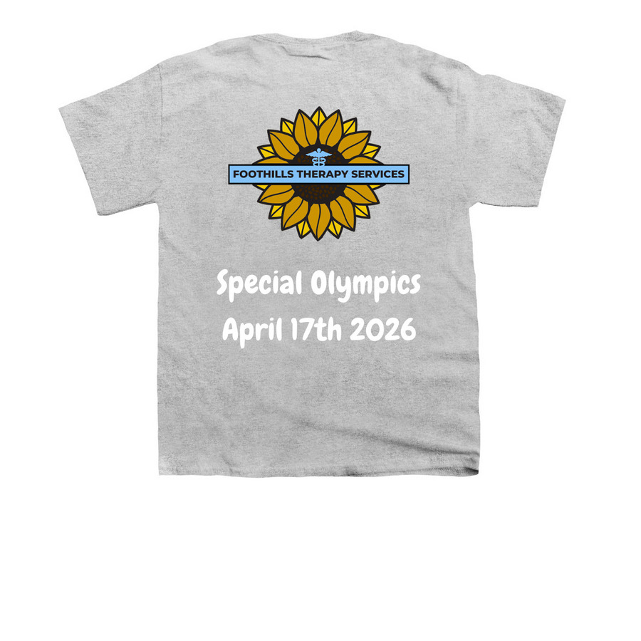 Special Olympics, a Sport Grey Youth Unisex Tee (back-view)