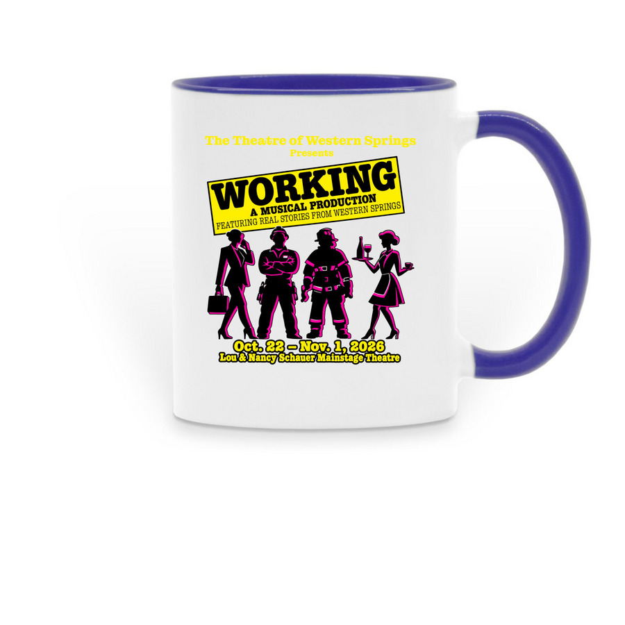 Working&nbsp;Ceramic Mug, a Dark Blue Two-Tone Ceramic Mug