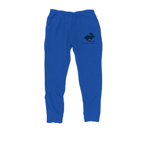 Friends of Rabbits Logo Pants, a Royal Midweight Fleece Joggers