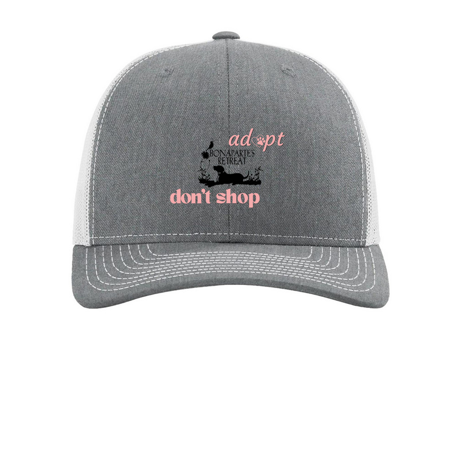 Trucker Hat Gray/White, a Heather Grey/ Light Grey Printed Snapback Trucker Cap