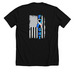 Fight Flagg on Back, a Solid Black Blend Premium Unisex Tee (back-view)