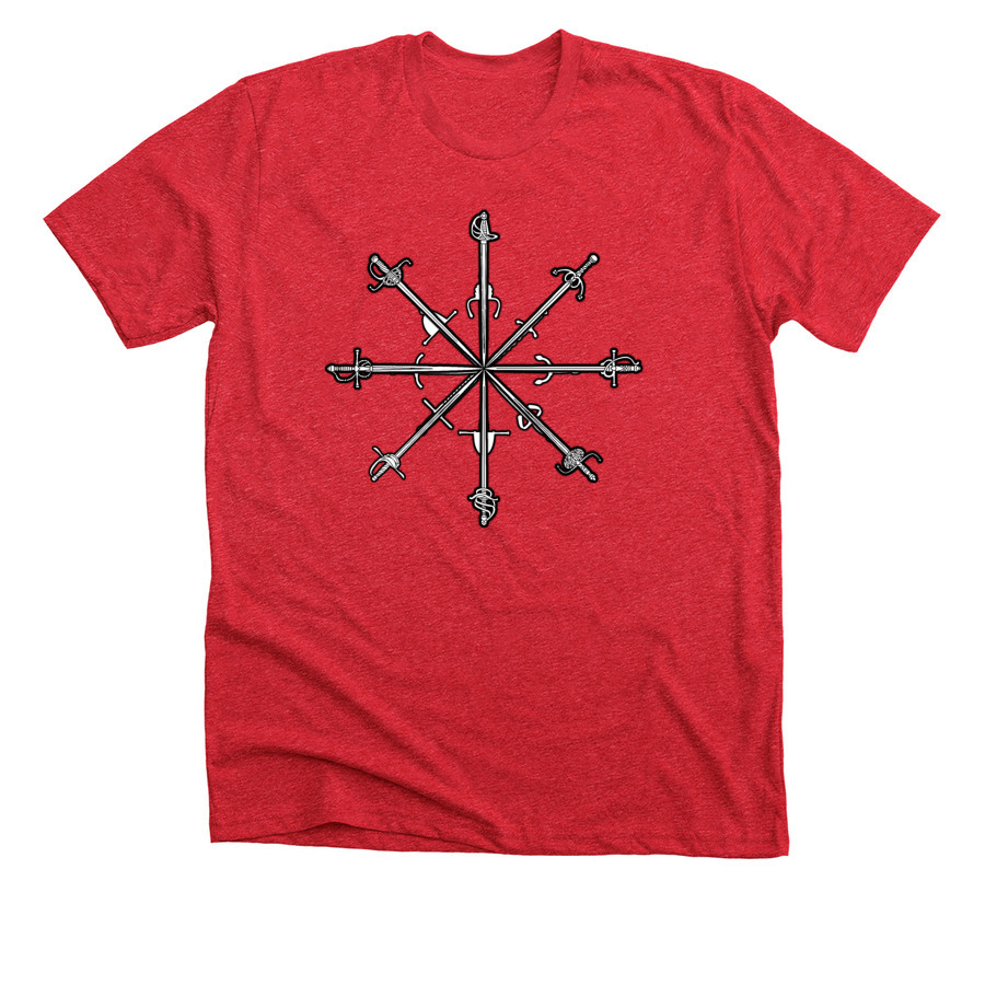Stabflake, a Heather Red Premium Unisex Tee