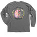Healing in Bloom, a Charcoal Classic Long Sleeve Tee (back-view)