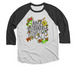 SAFE LEGAL ACCESSIBLE ABORTION FOR ALL, a Black and Heather White 3/4 Sleeve Baseball Tee
