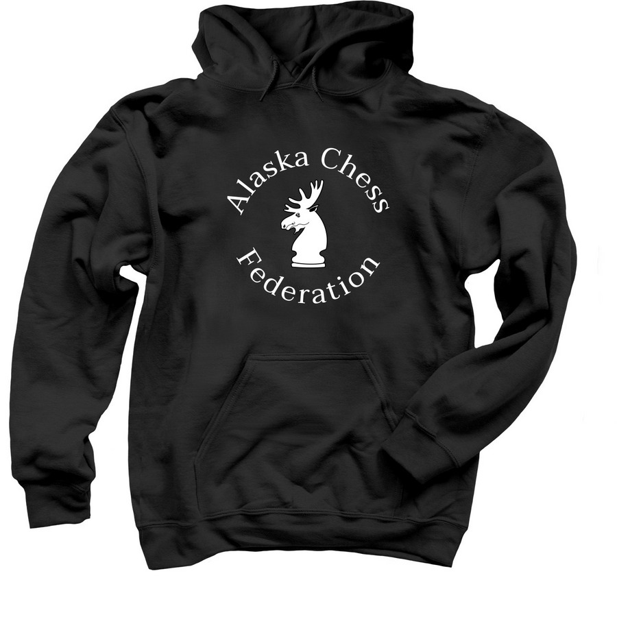 Adult & Youth Sweatshirts- White Logo, a Black Pullover Hoodie