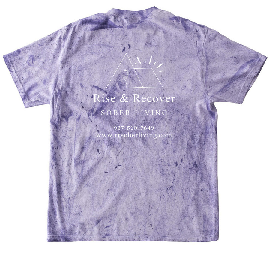 Keep Going; Tee, a Amethyst Comfort Colors Colorblast Tee (back-view)