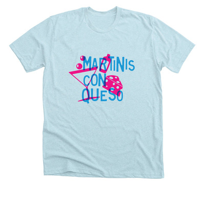 MCQ [Pink and Blue], a Heather Ice Blue Premium Unisex Tee