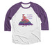 We Need LGBTQIA+ Books, a Purple Rush and Heather White 3/4 Sleeve Baseball Tee